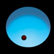 Impresión artística del exoplaneta WASP-189b orbitando su estrella anfitriona, que brilla en azul.
